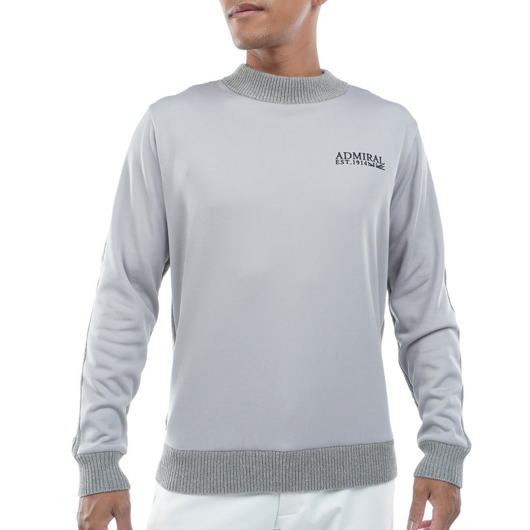  [アドミラル ゴルフ]　Admiral GOLF　メンズ ハイブリッド モックネック ニットスウェット  ADMA675 グレー　詳細