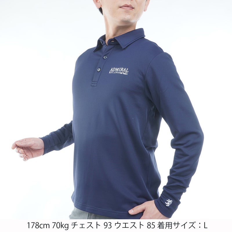 [アドミラル ゴルフ] Admiral GOLF メンズ 速ポカ 長袖シャツ ADMA678 ネイビー　詳細1
