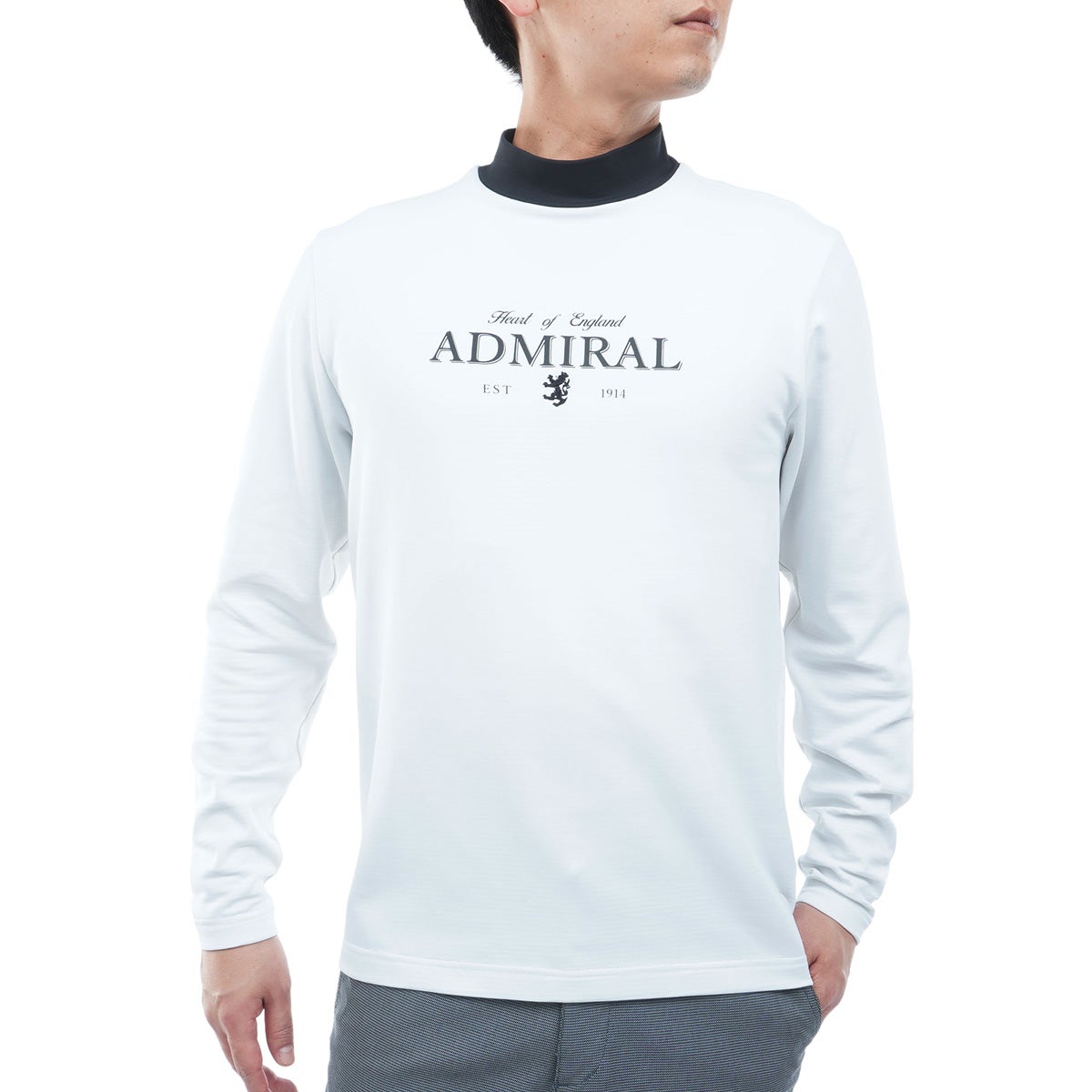 [アドミラル ゴルフ] Admiral GOLF メンズ 速ポカ モックネックシャツ ADMA679 ホワイト　詳細