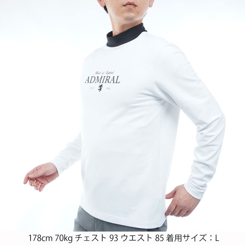 [アドミラル ゴルフ] Admiral GOLF メンズ 速ポカ モックネックシャツ ADMA679 ホワイト　詳細1