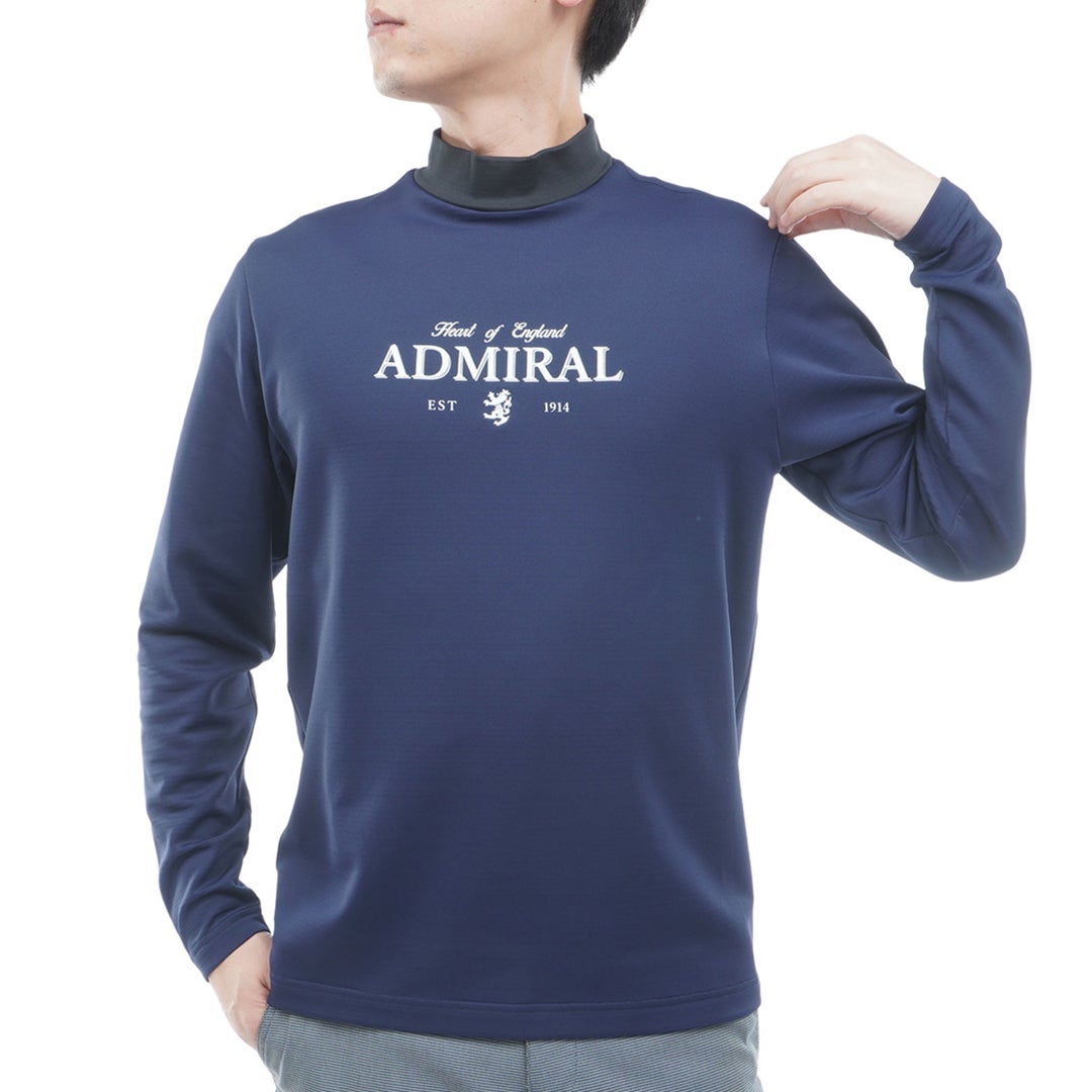 [アドミラル ゴルフ] Admiral GOLF メンズ 速ポカ モックネックシャツ ADMA679 ネイビー　詳細