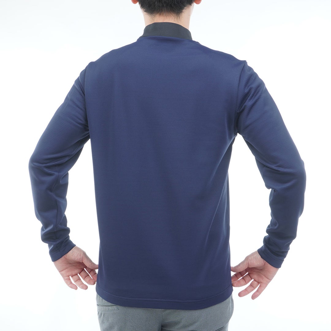 [アドミラル ゴルフ] Admiral GOLF メンズ 速ポカ モックネックシャツ ADMA679 ネイビー　詳細2