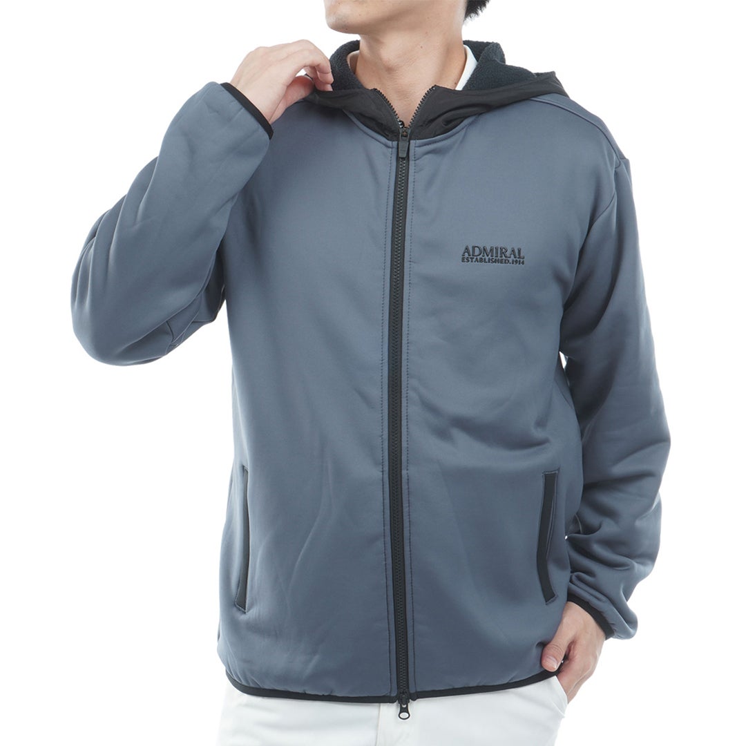 [アドミラル ゴルフ]Admiral GOLF メンズ カルイシ ジップアップ フーディー ADMA680 グレー　詳細