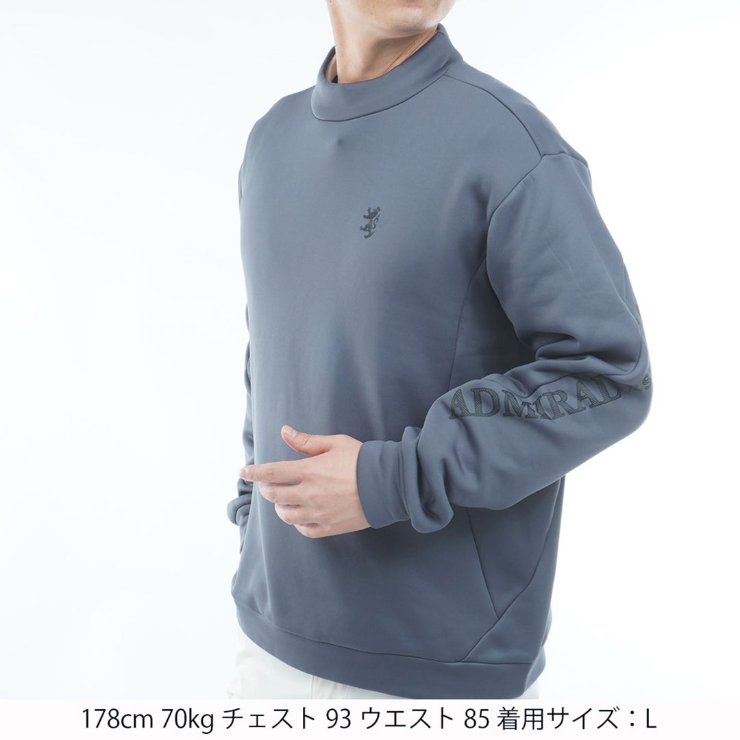 [アドミラル ゴルフ]Admiral GOLF メンズ カルイシ モックネックスウェット ADMA681 グレー　詳細1