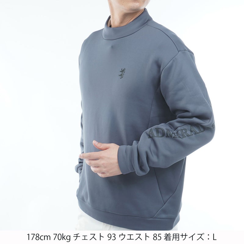 [アドミラル ゴルフ]Admiral GOLF メンズ カルイシ モックネックスウェット ADMA681 グレー　詳細1