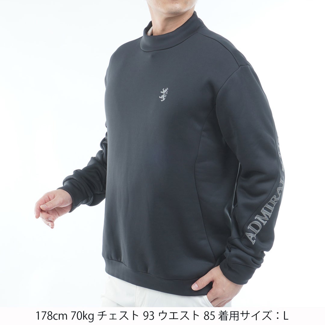 [アドミラル ゴルフ]Admiral GOLF メンズ カルイシ モックネックスウェット ADMA681 ブラック　詳細1