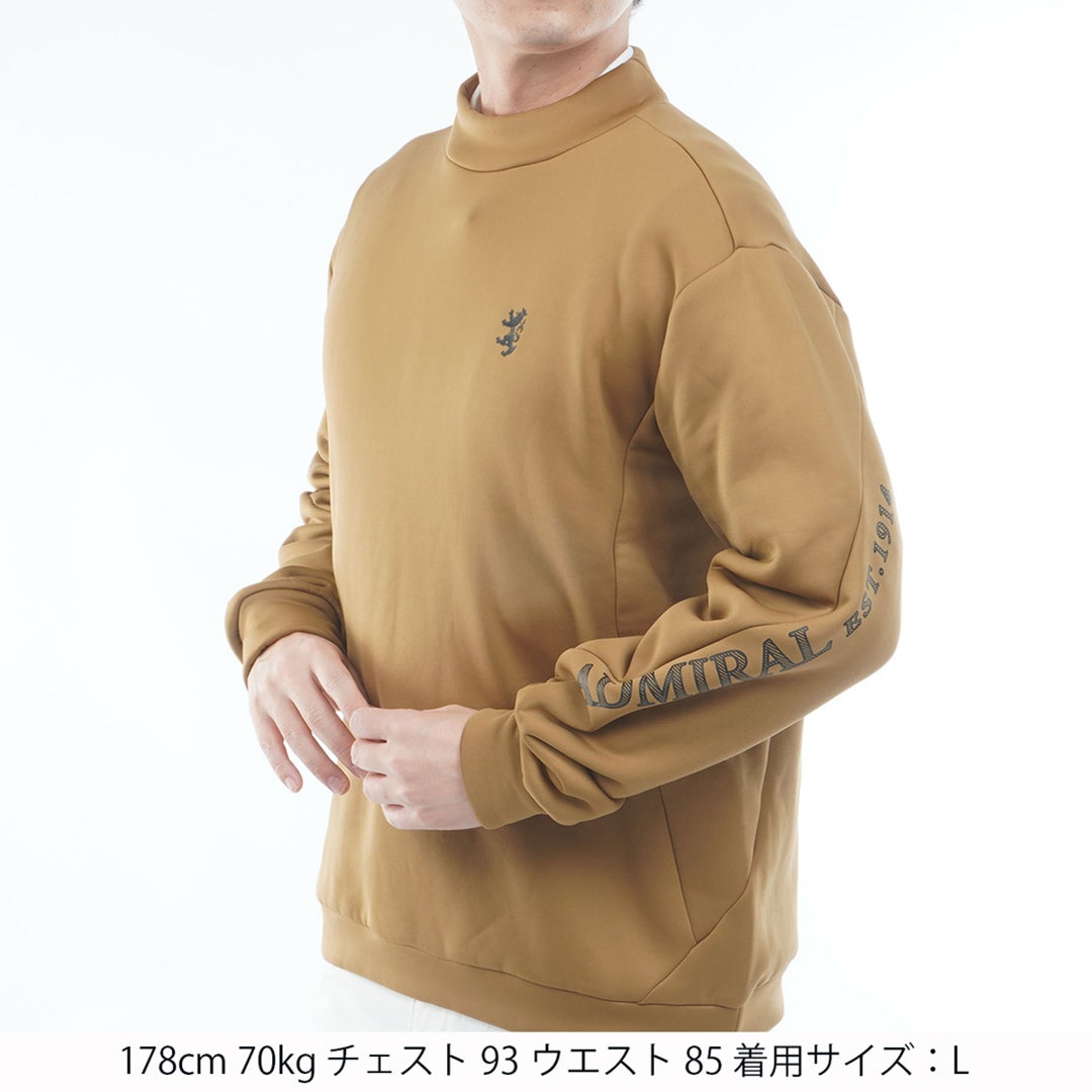 [アドミラル ゴルフ]Admiral GOLF メンズ カルイシ モックネックスウェット ADMA681 ベージュ　詳細1