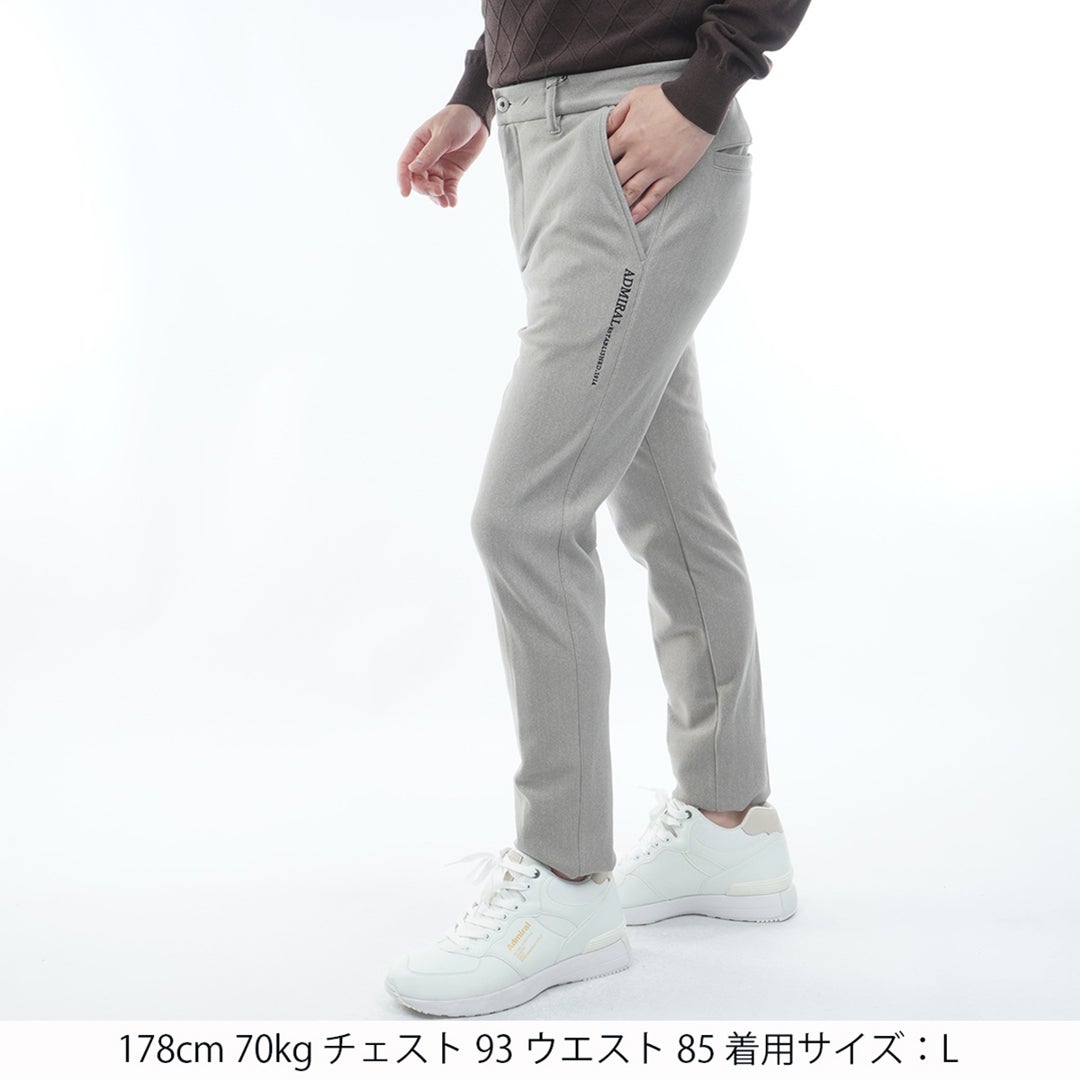[アドミラル ゴルフ] Admiral GOLF メンズ ハイテンション 裏起毛 テーパードパンツ ADMA682 グレー　詳細1