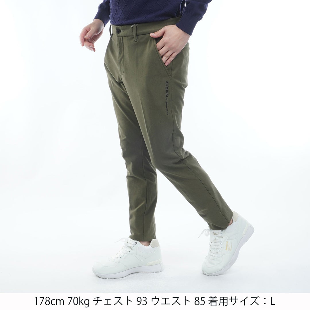 [アドミラル ゴルフ] Admiral GOLF メンズ ハイテンション 裏起毛 テーパードパンツ ADMA682 カーキ　詳細1