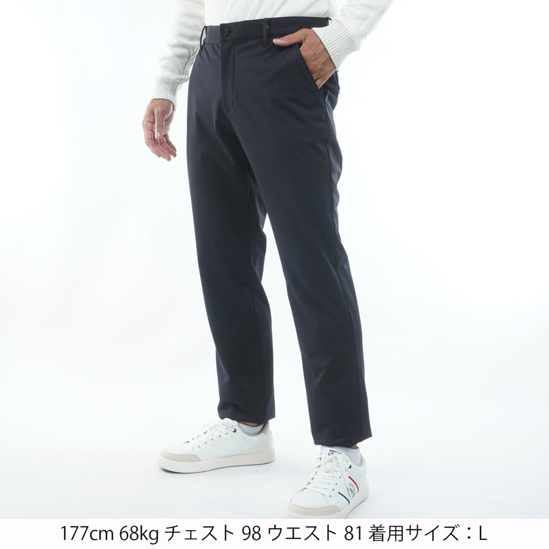 [アドミラル ゴルフ]Admiral GOLF メンズ 防風 裏起毛 ストレートパンツ ADMA683 ブラック　詳細1