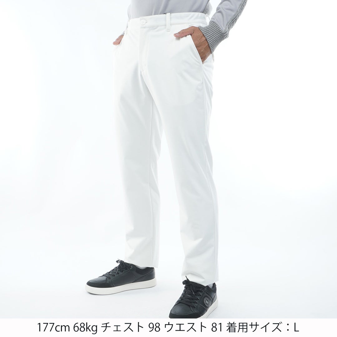 [アドミラル ゴルフ]Admiral GOLF メンズ 防風 裏起毛 ストレートパンツ ADMA683 オフホワイト　詳細1