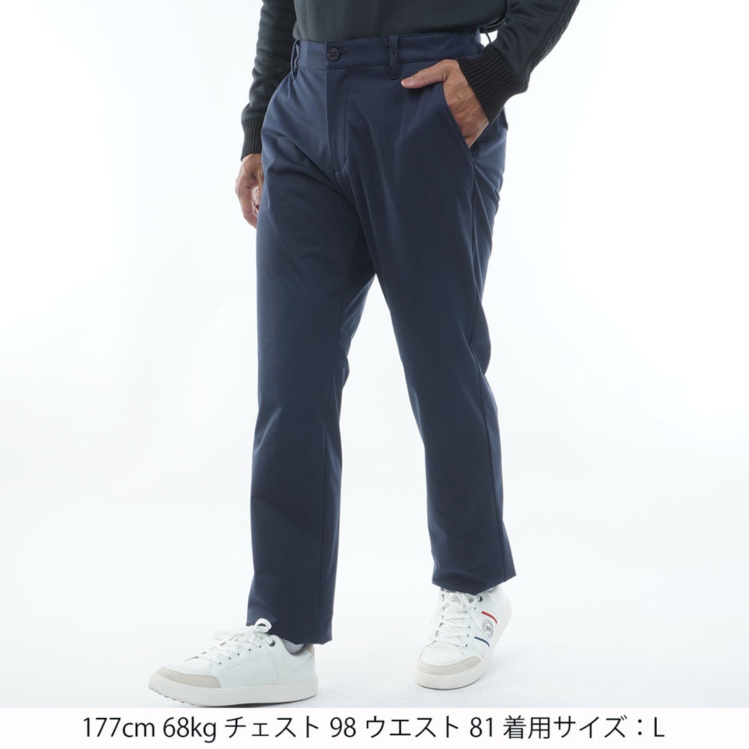 [アドミラル ゴルフ]Admiral GOLF メンズ 防風 裏起毛 ストレートパンツ ADMA683 ネイビー　詳細1
