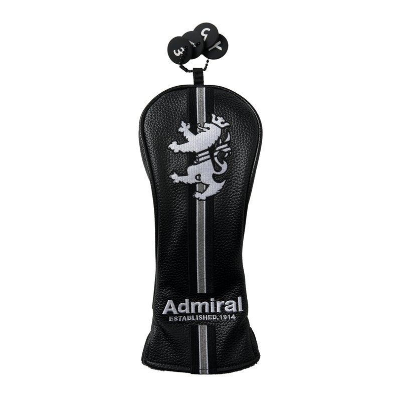 [アドミラル ゴルフ]　Admiral GOLF　ユニセックス ヘッドカバー ユーティリティーランパント　ブラック