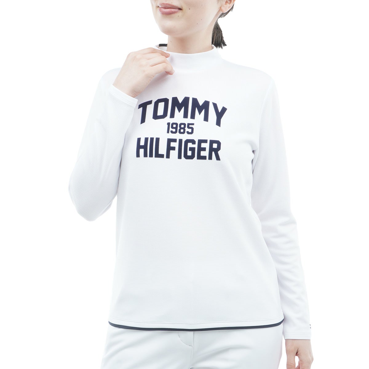 [トミー ヒルフィガー ゴルフ]　TOMMY HILFIGER GOLF　レディース ワッフル 長袖モックシャツ　ホワイト　詳細
