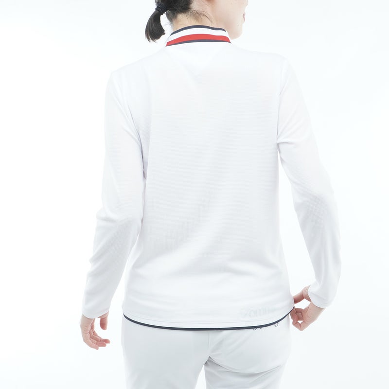 [トミー ヒルフィガー ゴルフ]　TOMMY HILFIGER GOLF　レディース ワッフル 長袖モックシャツ　ホワイト　詳細3