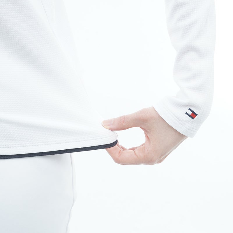 [トミー ヒルフィガー ゴルフ]　TOMMY HILFIGER GOLF　レディース ワッフル 長袖モックシャツ　ホワイト　詳細5