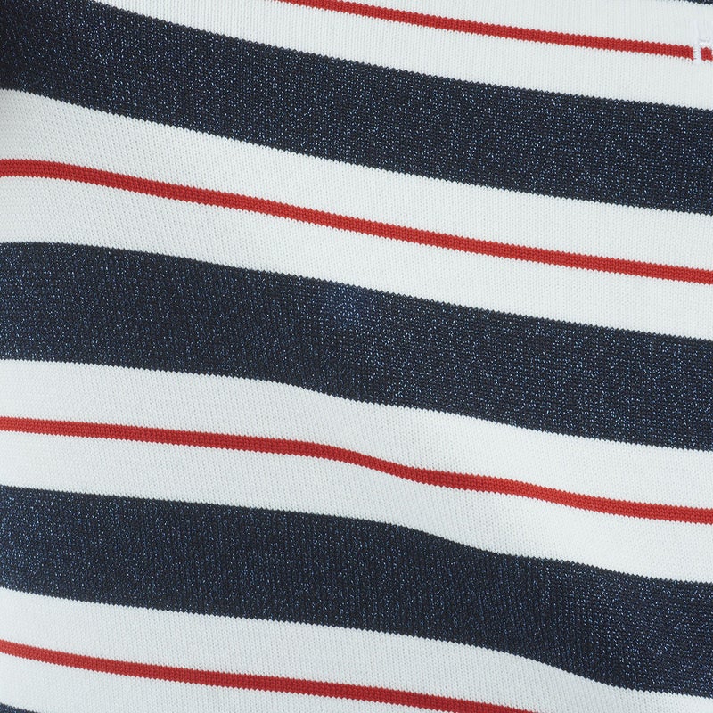 [トミー ヒルフィガー ゴルフ]　TOMMY HILFIGER GOLF　レディース ニット 5分袖丈ポロシャツ　トリコロール　詳細7