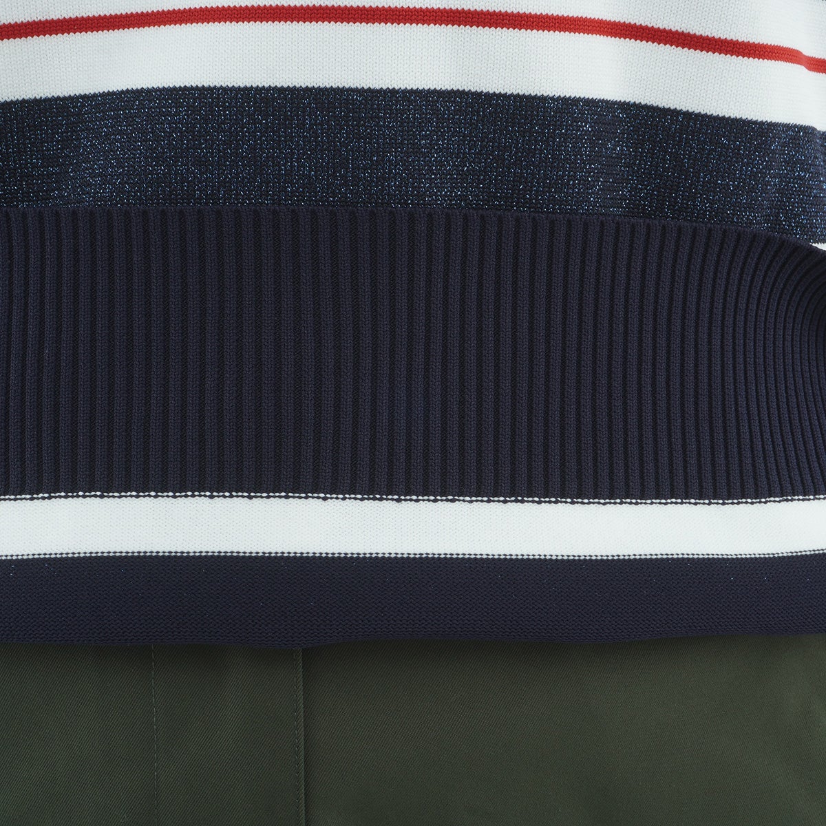 [トミー ヒルフィガー ゴルフ]　TOMMY HILFIGER GOLF　レディース ニット 5分袖丈ポロシャツ　トリコロール　詳細8
