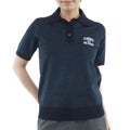 [トミー ヒルフィガー ゴルフ]　TOMMY HILFIGER GOLF　レディース ニット 5分袖丈ポロシャツ　ネイビー　詳細