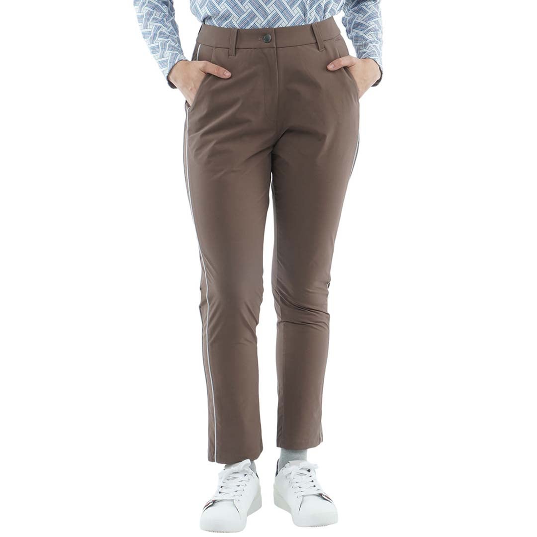[トミー ヒルフィガー ゴルフ]　TOMMY HILFIGER GOLF　レディース 撥水ピーチ 9分丈 パンツ　THLA656　モカ　詳細
