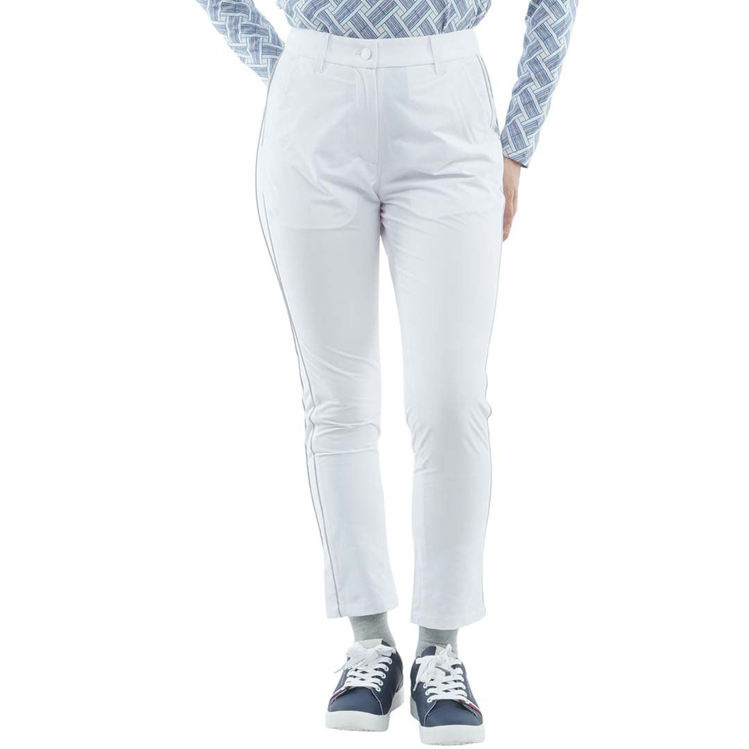 [トミー ヒルフィガー ゴルフ]　TOMMY HILFIGER GOLF　レディース 撥水ピーチ 9分丈 パンツ　THLA656　ホワイト　詳細