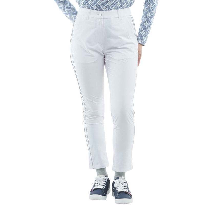 [トミー ヒルフィガー ゴルフ]　TOMMY HILFIGER GOLF　レディース 撥水ピーチ 9分丈 パンツ　THLA656　ホワイト　詳細