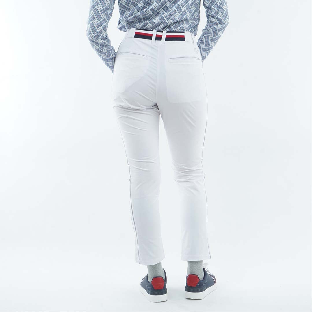 [トミー ヒルフィガー ゴルフ]　TOMMY HILFIGER GOLF　レディース 撥水ピーチ 9分丈 パンツ　THLA656　ホワイト　詳細2