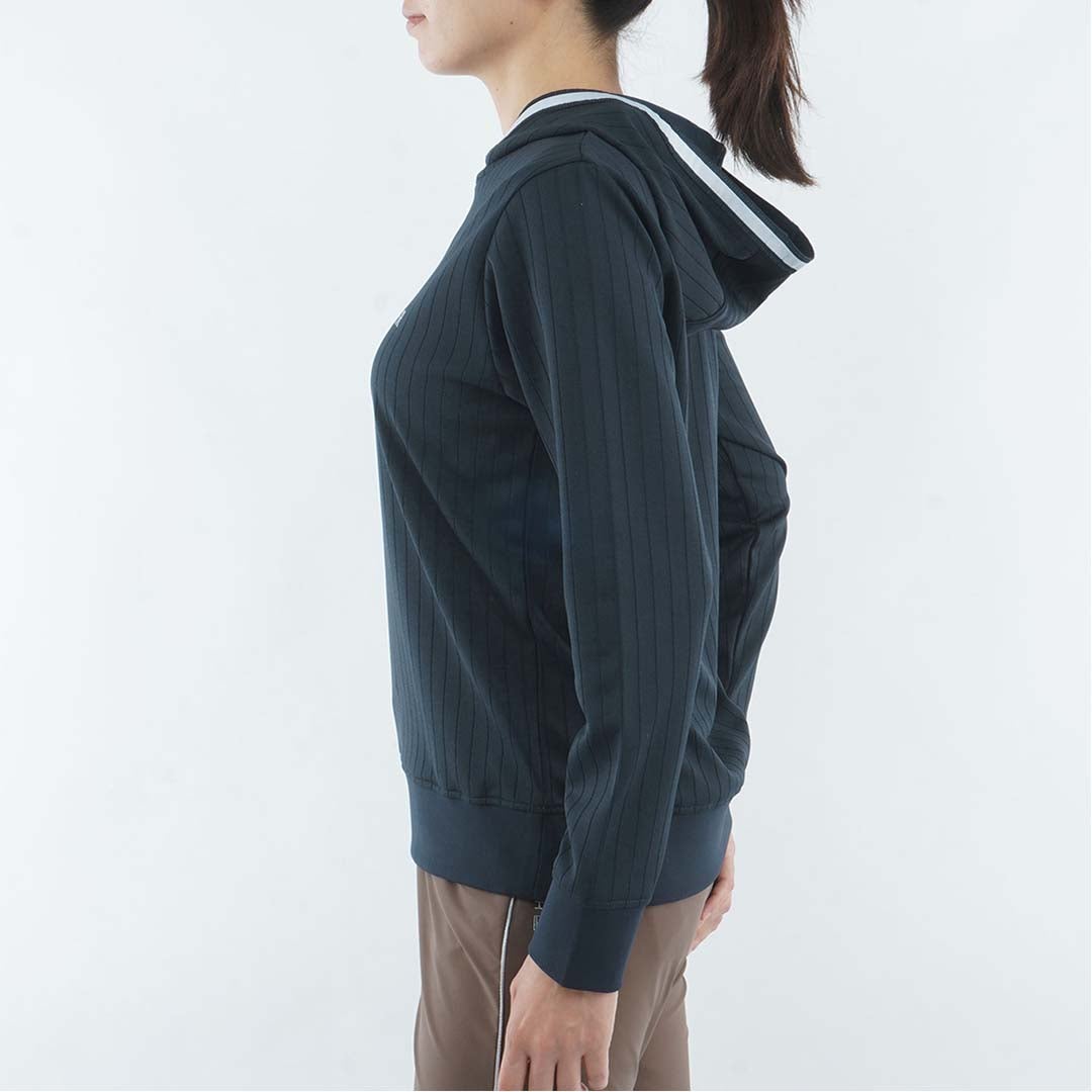 [トミー ヒルフィガー ゴルフ]TOMMY HILFIGER GOLF レディース 針抜きジャガ-ド フーディーパーカー THLA657 ネイビー　詳細2