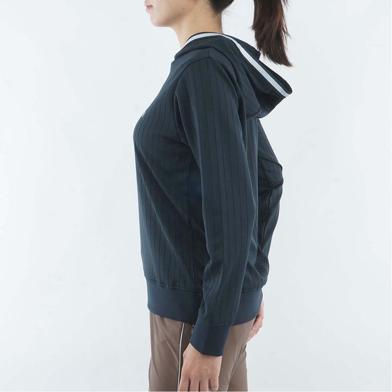  [トミー ヒルフィガー ゴルフ]TOMMY HILFIGER GOLF レディース 針抜きジャガ-ド フーディーパーカー THLA657 ネイビー　詳細2