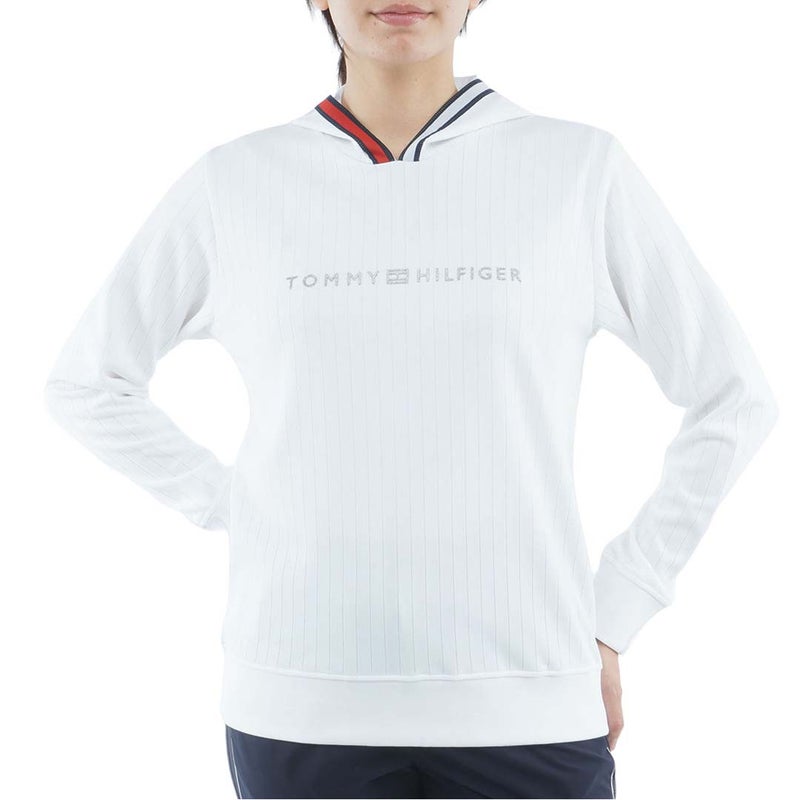 [トミー ヒルフィガー ゴルフ]TOMMY HILFIGER GOLF レディース 針抜きジャガ-ド フーディーパーカー THLA657 ホワイト　詳細