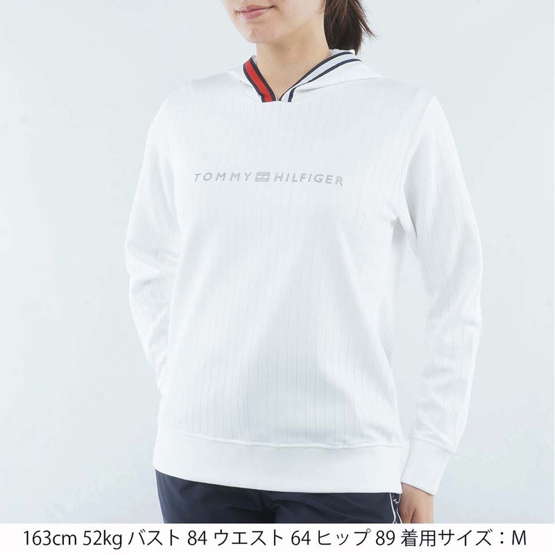  [トミー ヒルフィガー ゴルフ]TOMMY HILFIGER GOLF レディース 針抜きジャガ-ド フーディーパーカー THLA657 ホワイト　詳細1