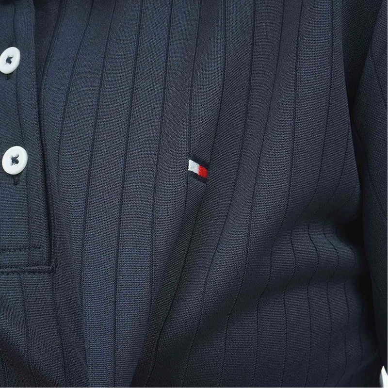  [トミー ヒルフィガー ゴルフ]TOMMY HILFIGER GOLF レディース 針抜きジャガード 長袖ポロシャツ THLA658 ネイビー　詳細7