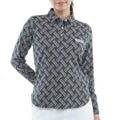 [トミー ヒルフィガー ゴルフ] TOMMY HILFIGER GOLF  レディース フラッグジャガ-ド 長袖ポロシャツ ネイビー　詳細