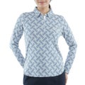 [トミー ヒルフィガー ゴルフ] TOMMY HILFIGER GOLF  レディース フラッグジャガ-ド 長袖ポロシャツ ホワイト　詳細