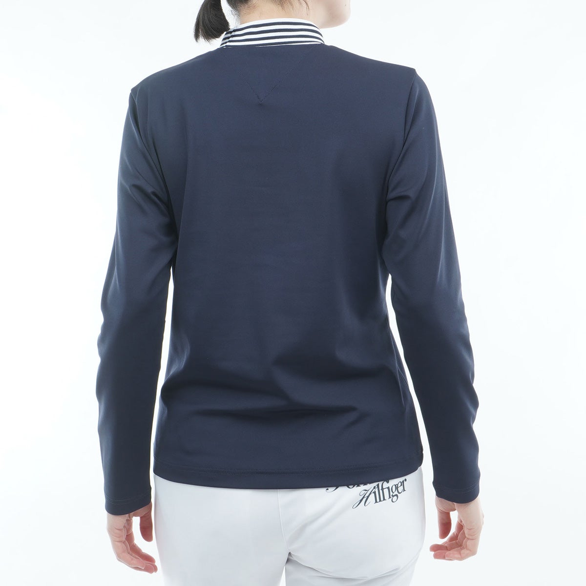 [トミー ヒルフィガー ゴルフ] TOMMY HILFIGER GOLF レディース ベア天 長袖モックシャツ ネイビー　詳細2