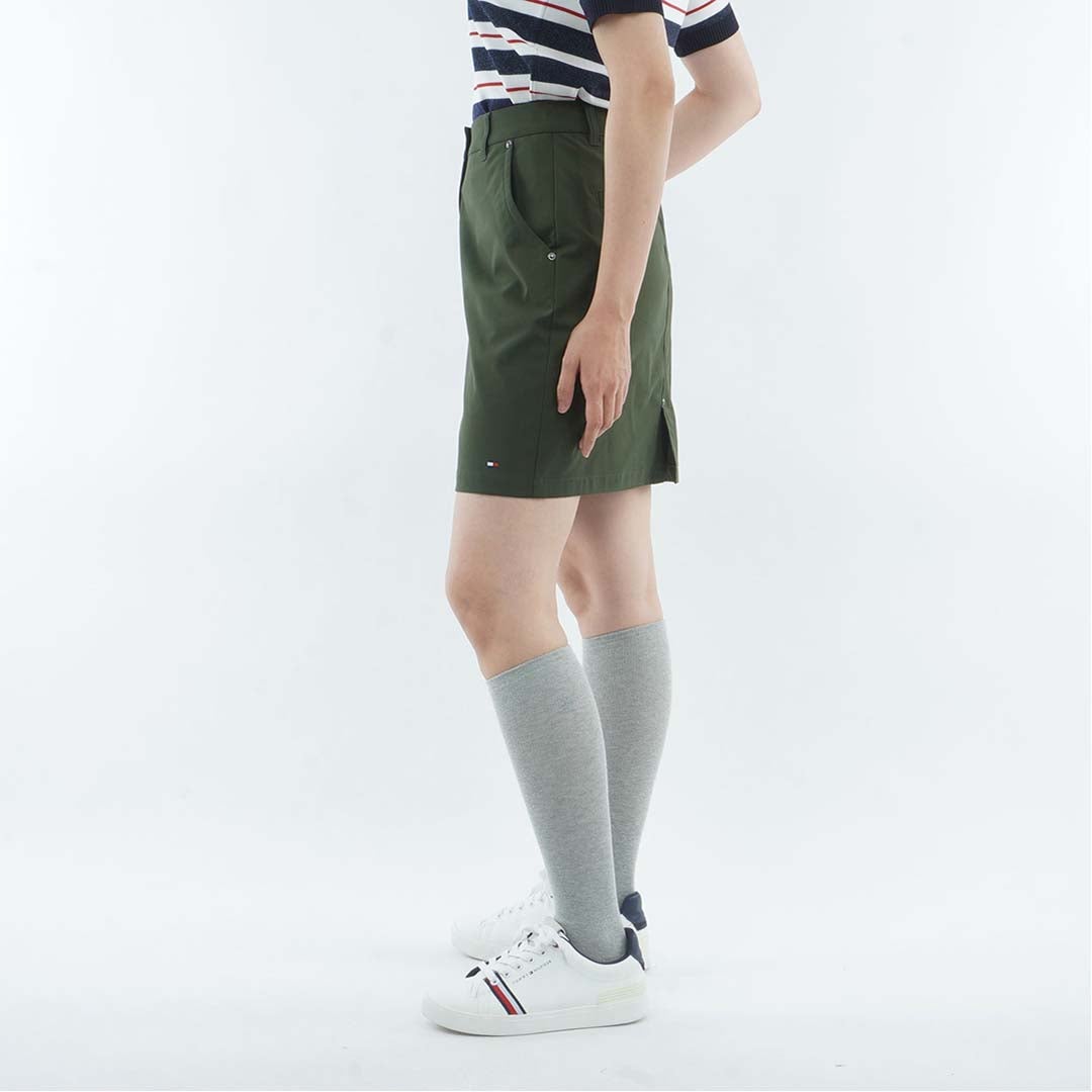 [トミー ヒルフィガー ゴルフ]　TOMMY HILFIGER GOLF　レディース ストレッチツイル タイトスカート　THLA661　オリーブ　詳細2