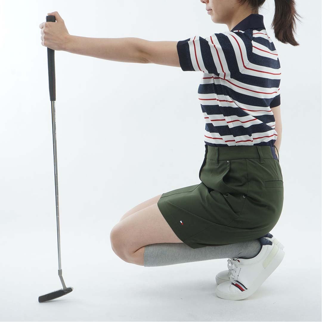 [トミー ヒルフィガー ゴルフ]　TOMMY HILFIGER GOLF　レディース ストレッチツイル タイトスカート　THLA661　オリーブ　詳細5
