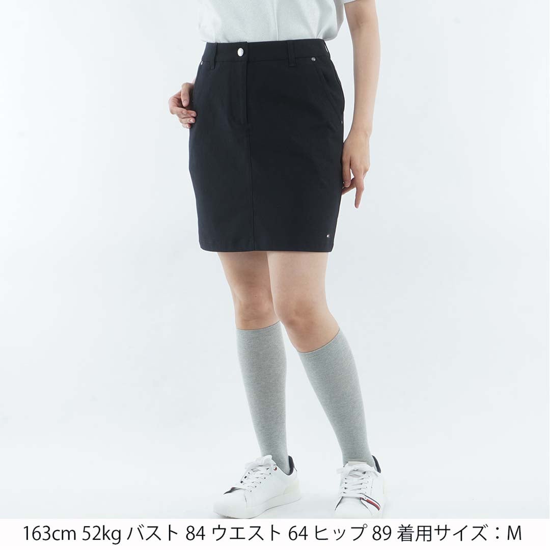 [トミー ヒルフィガー ゴルフ]　TOMMY HILFIGER GOLF　レディース ストレッチツイル タイトスカート　THLA661　ブラック　詳細1