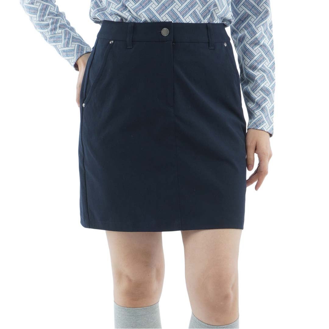 [トミー ヒルフィガー ゴルフ]　TOMMY HILFIGER GOLF　レディース ストレッチツイル タイトスカート　THLA661　ネイビー　詳細