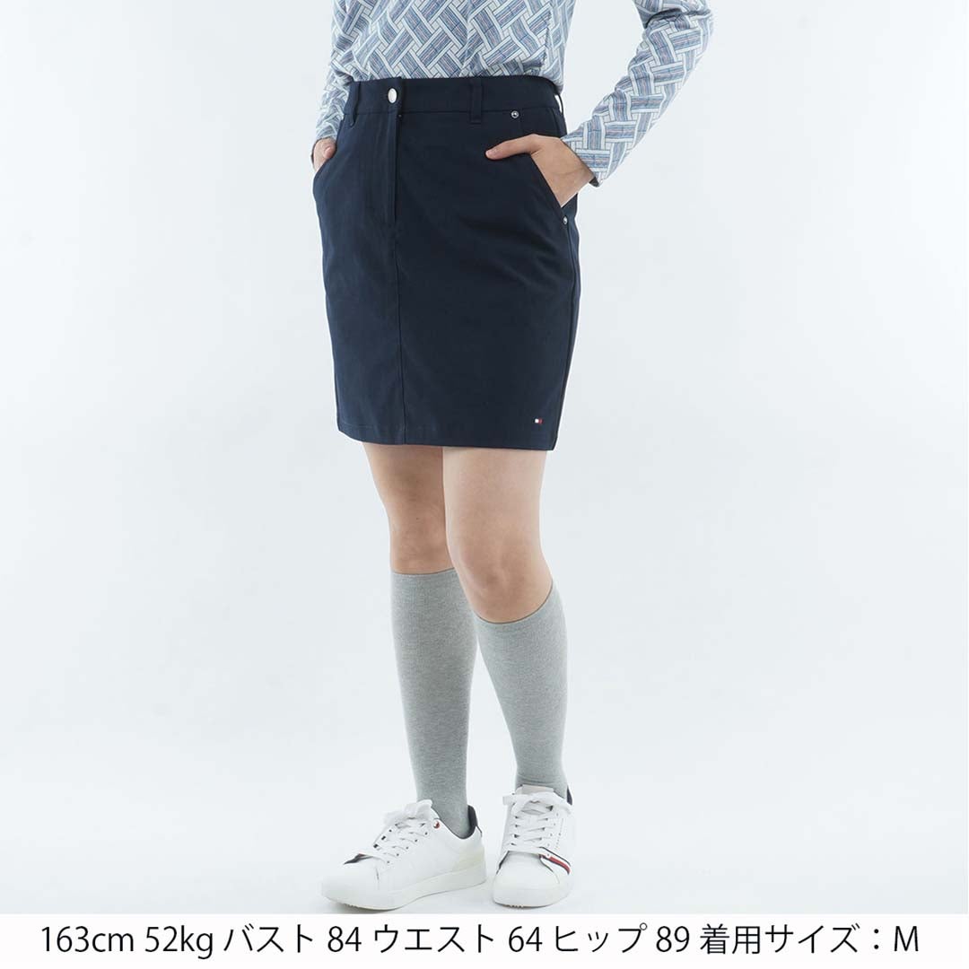 [トミー ヒルフィガー ゴルフ]　TOMMY HILFIGER GOLF　レディース ストレッチツイル タイトスカート　THLA661　ネイビー　詳細1