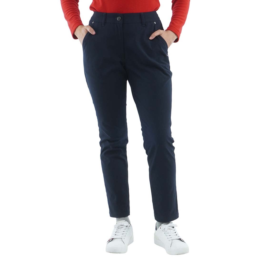 [トミー ヒルフィガー ゴルフ]　TOMMY HILFIGER GOLF　レディース ストレッチツイル 9分丈 パンツ　THLA662　ネイビー　詳細