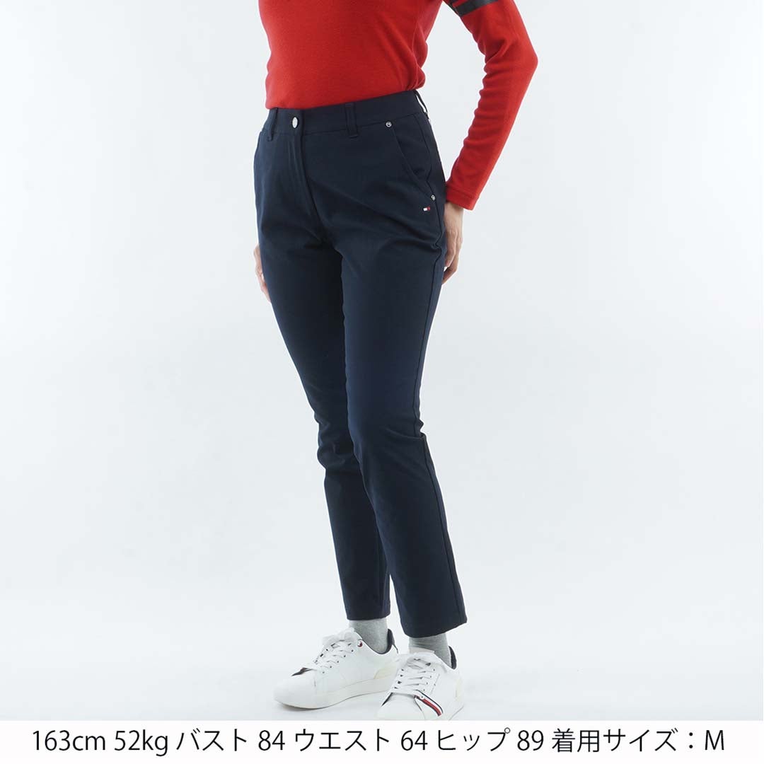 [トミー ヒルフィガー ゴルフ]　TOMMY HILFIGER GOLF　レディース ストレッチツイル 9分丈 パンツ　THLA662　ネイビー　詳細1