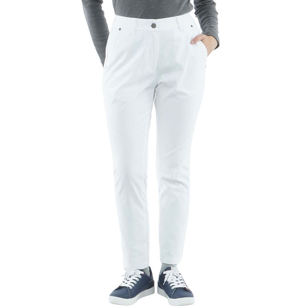 [トミー ヒルフィガー ゴルフ]　TOMMY HILFIGER GOLF　レディース ストレッチツイル 9分丈 パンツ　THLA662　ホワイト　詳細
