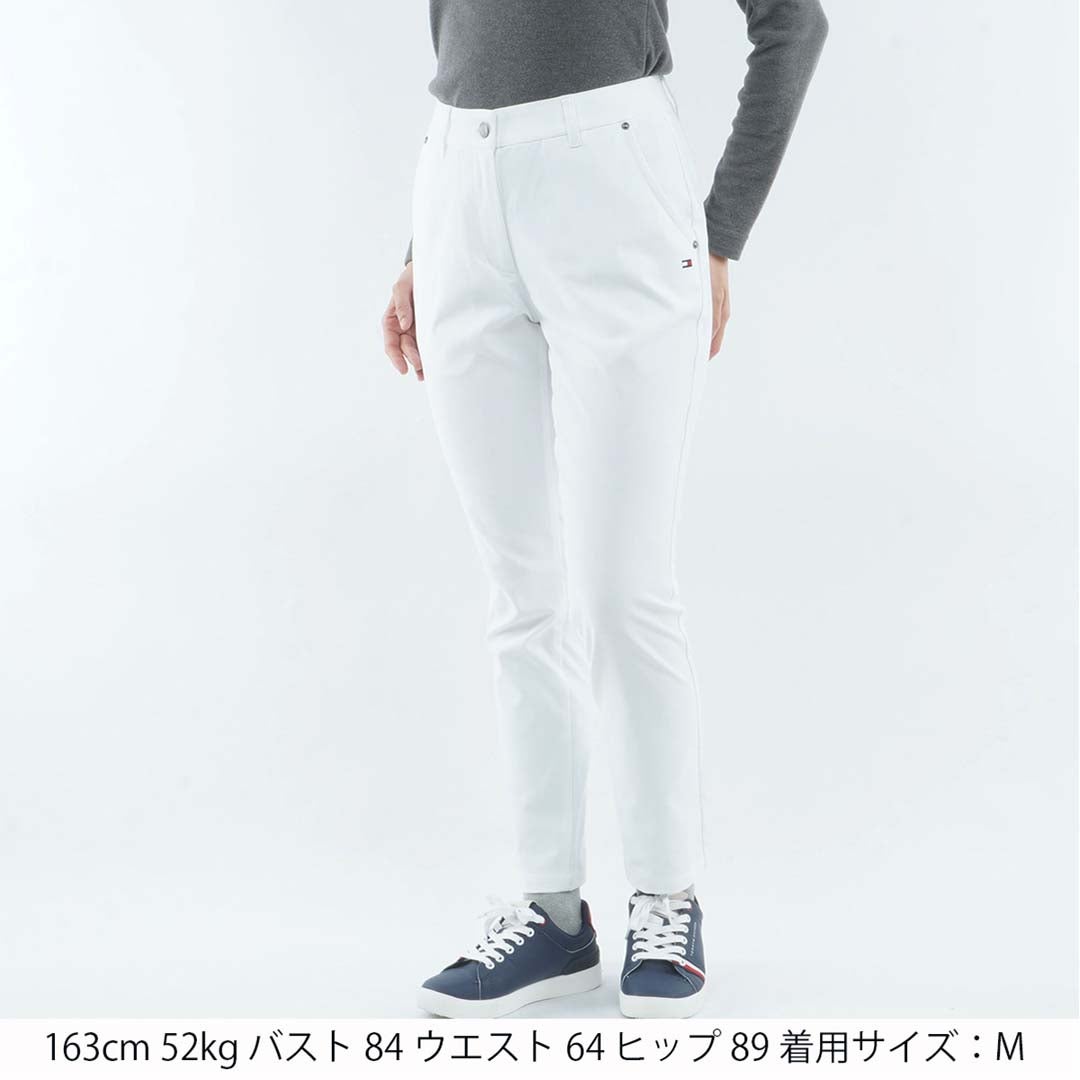 [トミー ヒルフィガー ゴルフ]　TOMMY HILFIGER GOLF　レディース ストレッチツイル 9分丈 パンツ　THLA662　ホワイト　詳細1