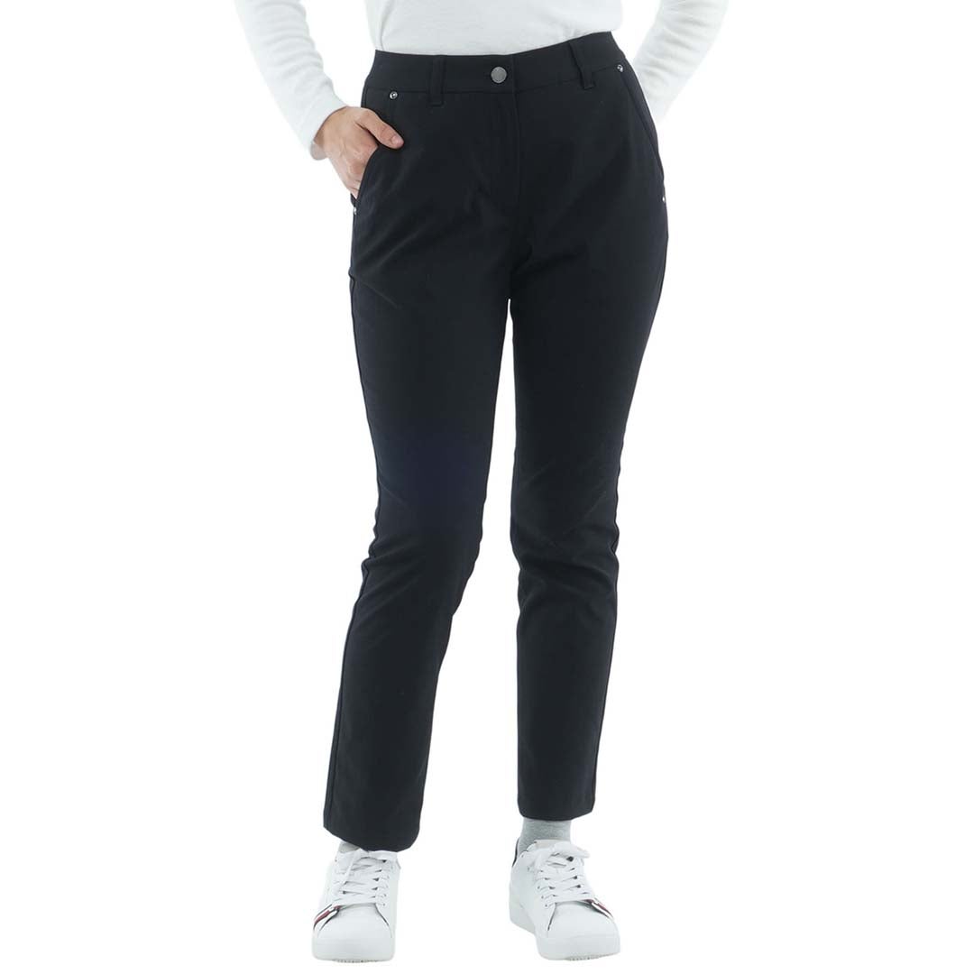 [トミー ヒルフィガー ゴルフ]　TOMMY HILFIGER GOLF　レディース ストレッチツイル 9分丈 パンツ　THLA662　ブラック　詳細