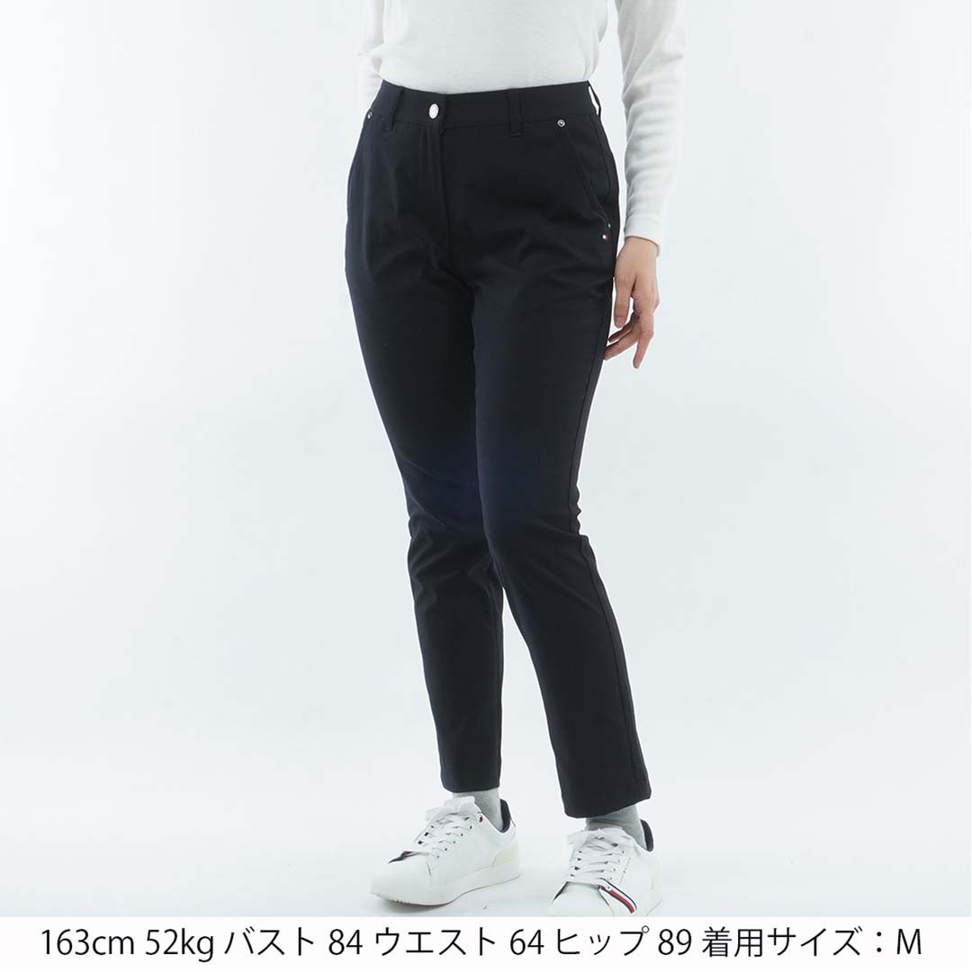 [トミー ヒルフィガー ゴルフ]　TOMMY HILFIGER GOLF　レディース ストレッチツイル 9分丈 パンツ　THLA662　ブラック　詳細1