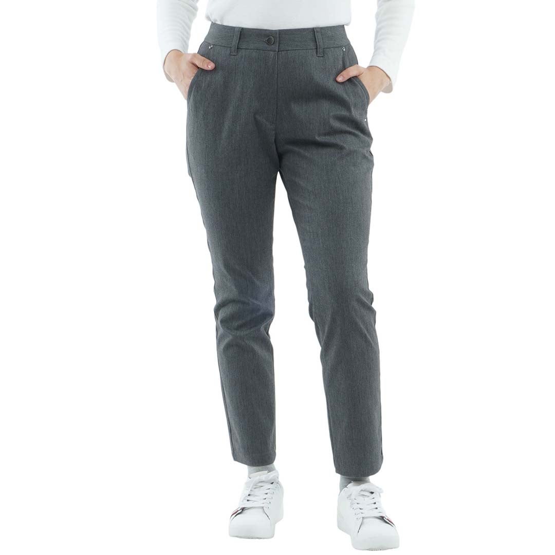 [トミー ヒルフィガー ゴルフ]　TOMMY HILFIGER GOLF　レディース ストレッチツイル 9分丈 パンツ　THLA662　グレー　詳細