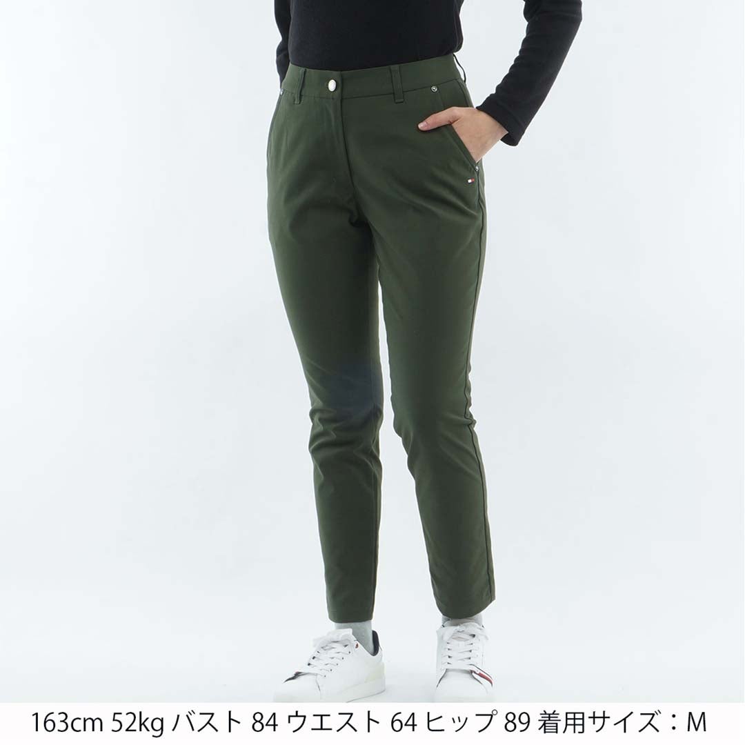 [トミー ヒルフィガー ゴルフ]　TOMMY HILFIGER GOLF　レディース ストレッチツイル 9分丈 パンツ　THLA662　オリーブ　詳細1