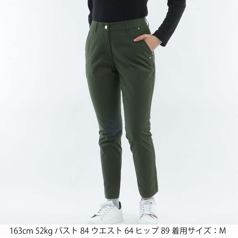[トミー ヒルフィガー ゴルフ]　TOMMY HILFIGER GOLF　レディース ストレッチツイル 9分丈 パンツ　THLA662　オリーブ　詳細1