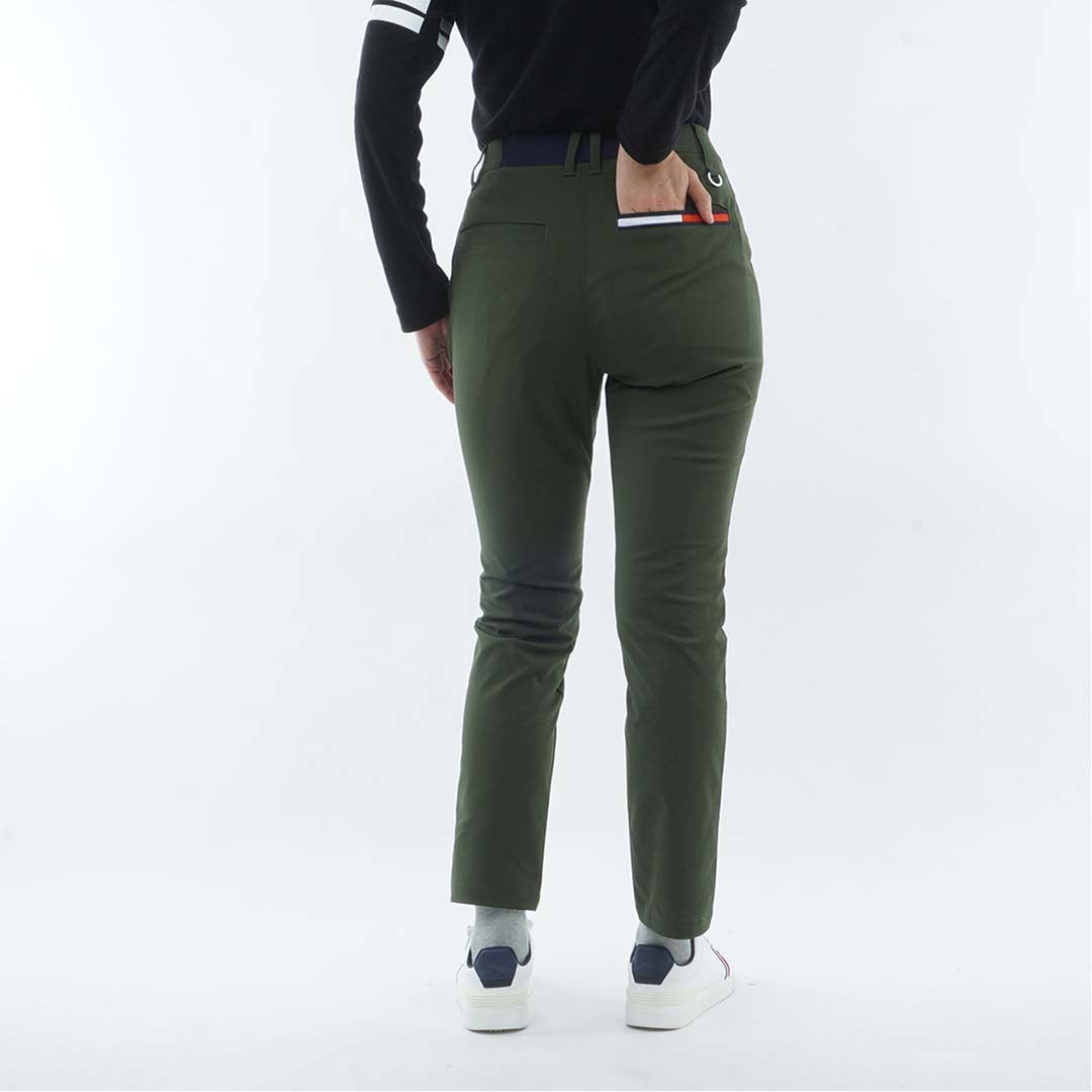 [トミー ヒルフィガー ゴルフ]　TOMMY HILFIGER GOLF　レディース ストレッチツイル 9分丈 パンツ　THLA662　オリーブ　詳細2